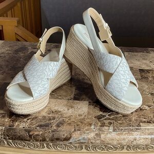 Michael Kors Cream Espadrille Wedges